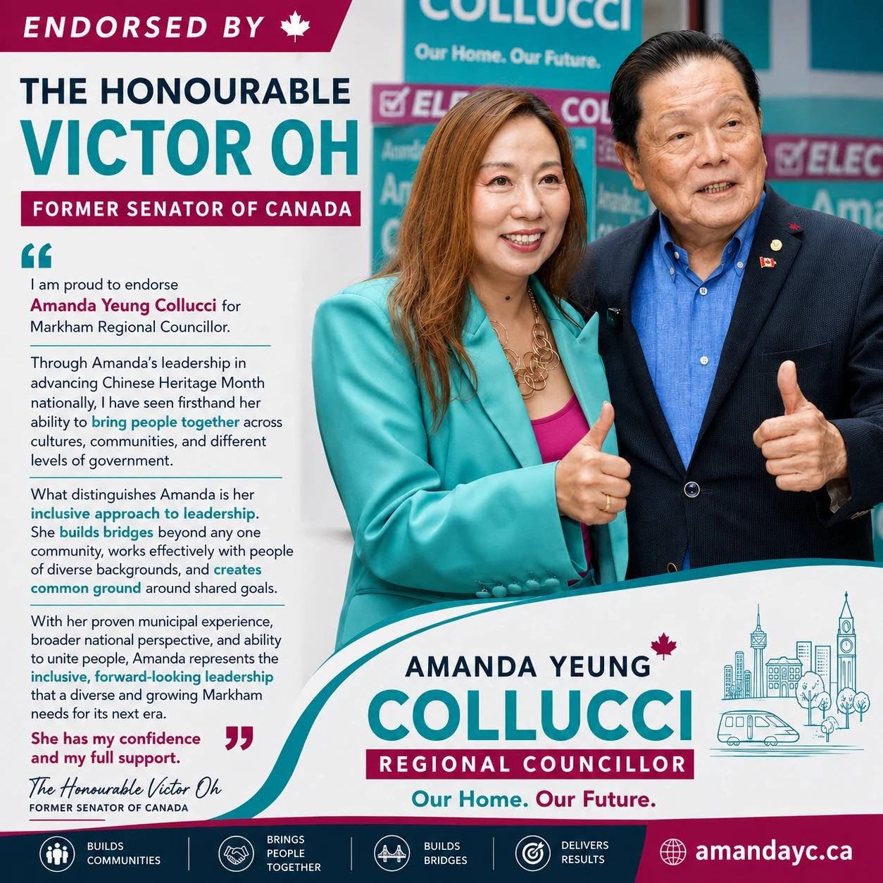 Endorsement artwork: The Honourable Victor Oh